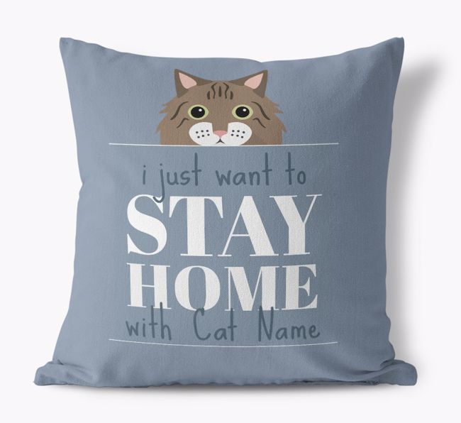 Stay Home With {dogsName}: Personalized {breedCommonName} Soft Touch Pillow